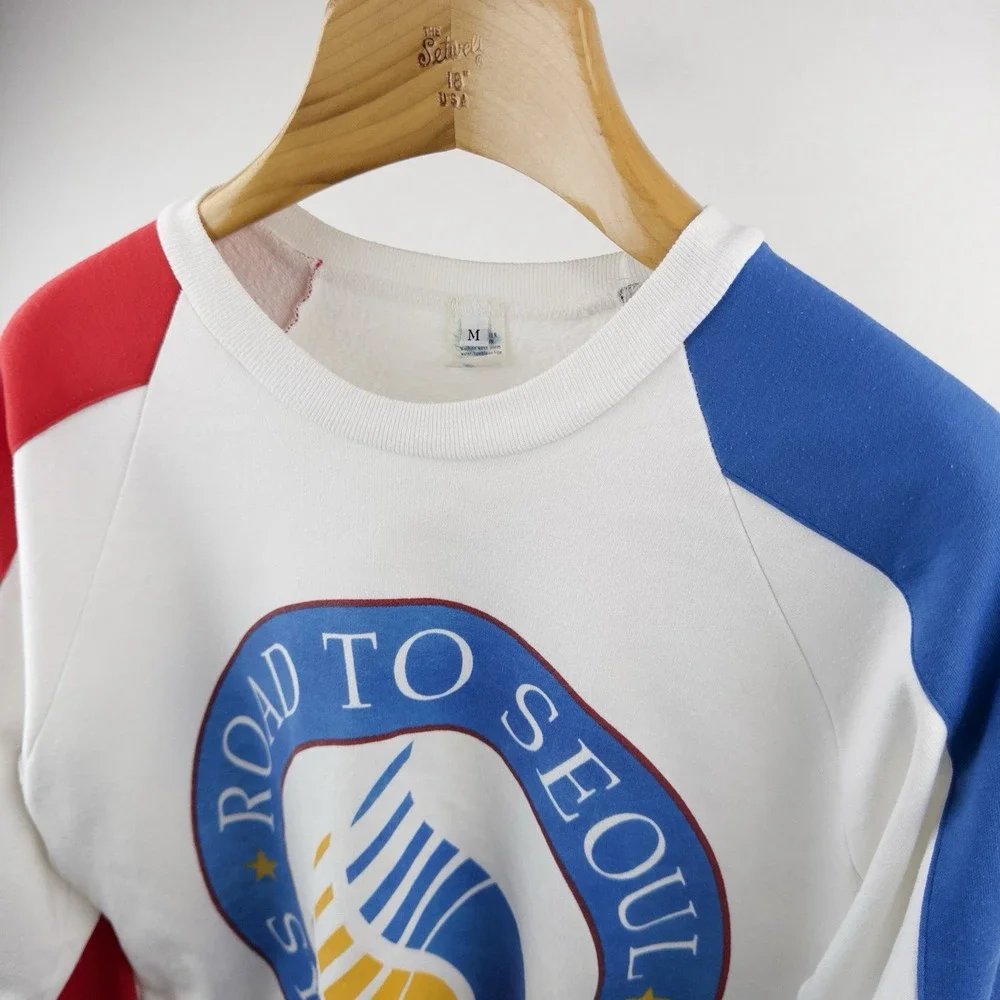 Vintage 1988 XL Seoul Olympics Synchronized Swimming Crewneck Sweatshirt M - USA